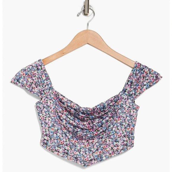 NWT AFRM Lazo Off the Shoulder Crop Top - Picture 4 of 4